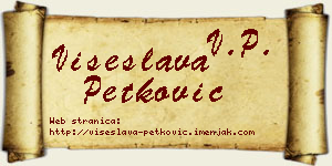 Višeslava Petković vizit kartica